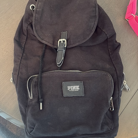 2 ‘Pink’ Victoria’s Secret canvas backpacks - Picture 2 of 11